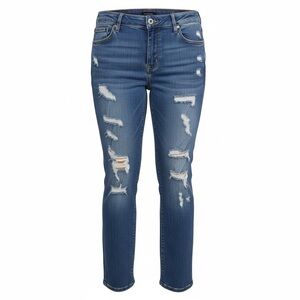 TORRID/Bombshell Skinny Premium Stretch High-Rise Destructed Jean/Size: 16R